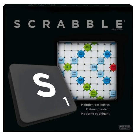 Mattel Games - Scrabble Deluxe - Jeu de société et de lettres - 2 a 4 joueurs - Des 10 ans
