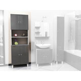 CORAIL Armoire de salle de bain L 60 cm - Gris laquÈ