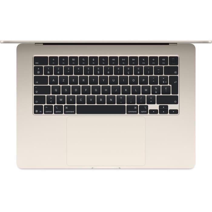 Apple - 15,3 MacBook Air M4 (2025) - RAM 24Go - Stockage 512Go - CPU 10 coeurs - GPU 10 coeurs - Lumiere Stellaire