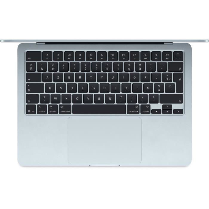 Apple - 13,6 MacBook Air M4 (2025) - RAM 24Go - Stockage 512Go - CPU 10 coeurs - GPU 10 coeurs - Bleu ciel