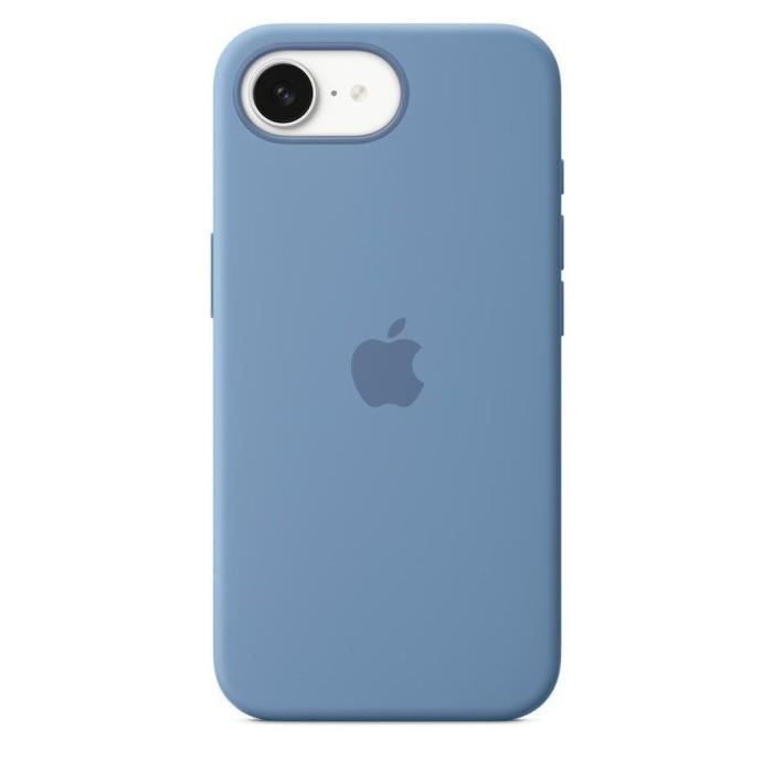 APPLE - iPhone 16E - Coque en silicone - Bleu d'hiver