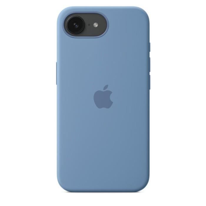APPLE - iPhone 16E - Coque en silicone - Bleu d'hiver