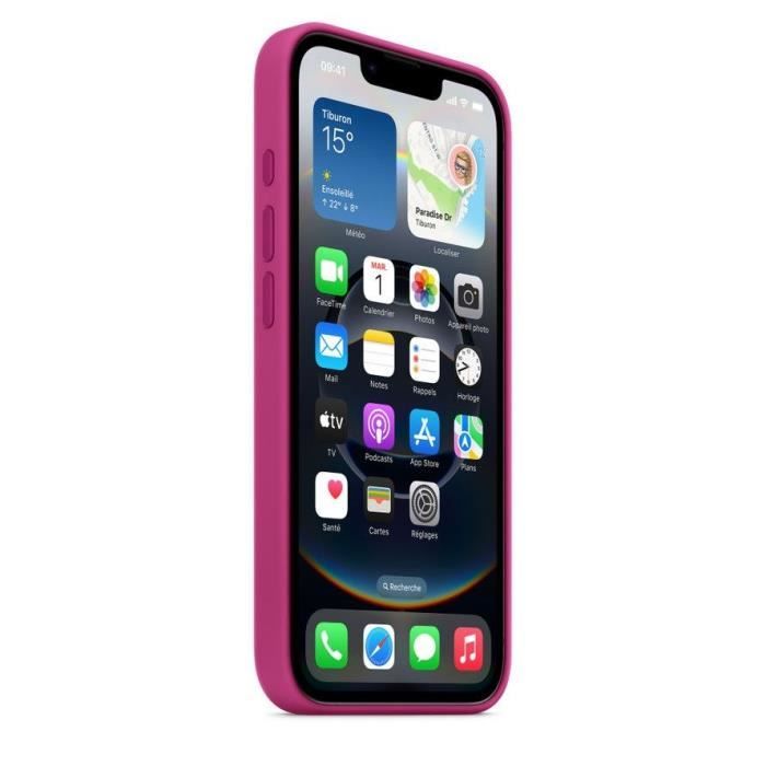 APPLE - iPhone 16E - Coque en silicone - Fuchsia