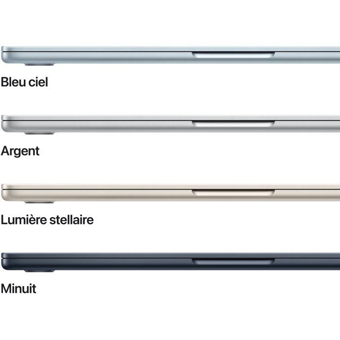 Apple - 13,6 MacBook Air M5 (2026) - RAM 24Go - Stockage 1To - CPU 10 coeurs - GPU 10 coeurs - Lumiere Stellaire