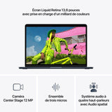 Apple - 13,6 MacBook Air M5 (2026) - RAM 16Go - Stockage 1To - CPU 10 coeurs - GPU 10 coeurs - Minuit