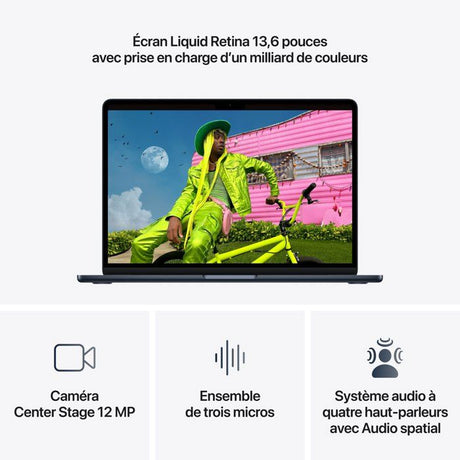 Apple - 13,6 MacBook Air M5 (2026) - RAM 16Go - Stockage 1To - CPU 10 coeurs - GPU 10 coeurs - Minuit