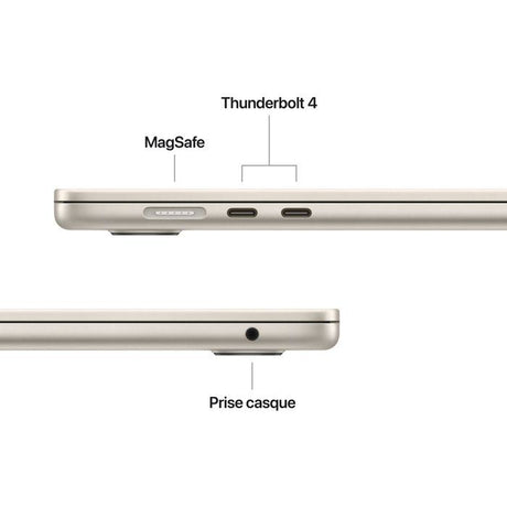 Apple - 15,3 MacBook Air M5 (2026) - RAM 24Go - Stockage 1To - CPU 10 coeurs - GPU 10 coeurs - Lumiere Stellaire