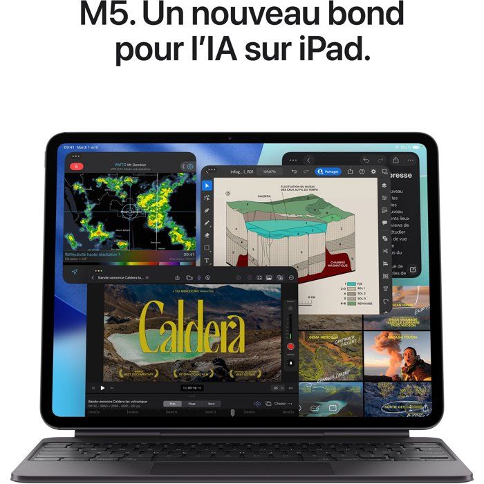 APPLE - iPad Pro M5 - 13 - Wi-Fi + Cellular - 1 To - Verre standard - Silver