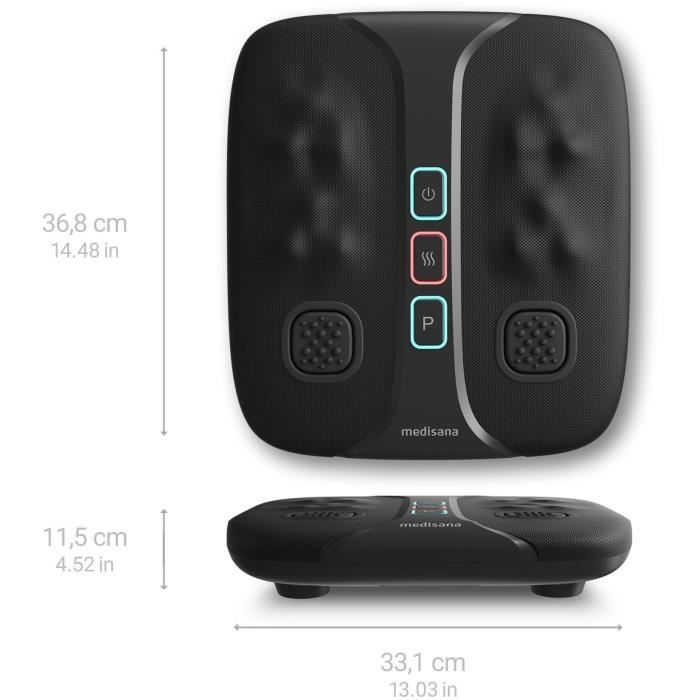 Masseur energisant 2 en 1 pieds et jambes - MEDISANA - LM 100 - Shiatsu + shaking stimulant - 2 intensités + chauffant - Noir