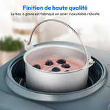 MEDION Machine a glace avec compresseur (convient pour la préparation de cremes glacées, yaourts glacés & sorbets, 1 litre, 100