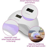 Lampe 2-en-1 ongles - MEDISANA - ND 880 - LED et UV - Ecran - minuterie - Capteur on/off auto - Blanc