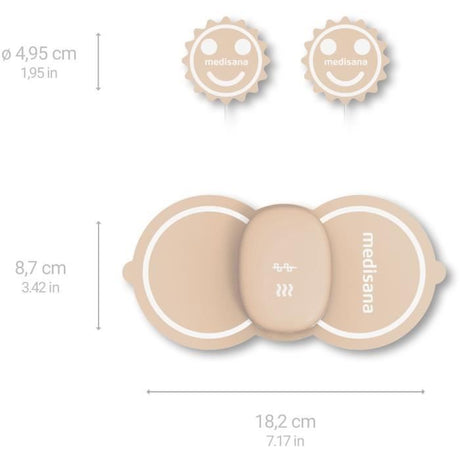 Appareil soulageant les douleurs menstruelles - MEDISANA - TT 250 TENS - 4 electrodes - Ventre et dos - Beige