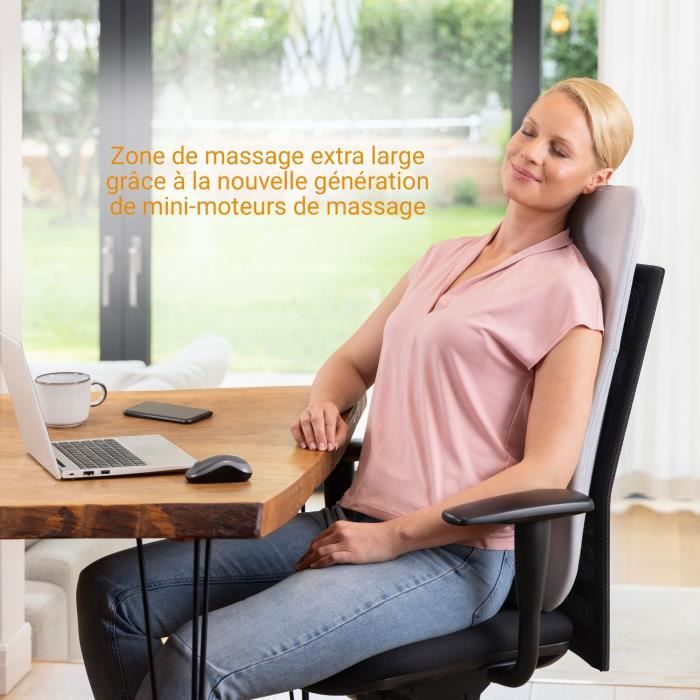 Dossier de massage - MEDISANA - MC 600 - Ultra-fin - Shiatsu et chauffant - 4 programmes - Blanc