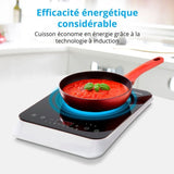 Plaque de cuisson a induction posable - MEDION - 1 feu - 2000 W - 29 x 38,5 x 6,3 cm - MD18490