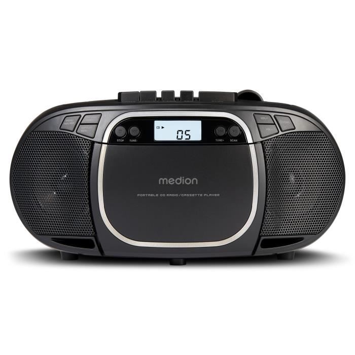 Radio CD - MEDION - FM - 2x2,2W RMS - Noir