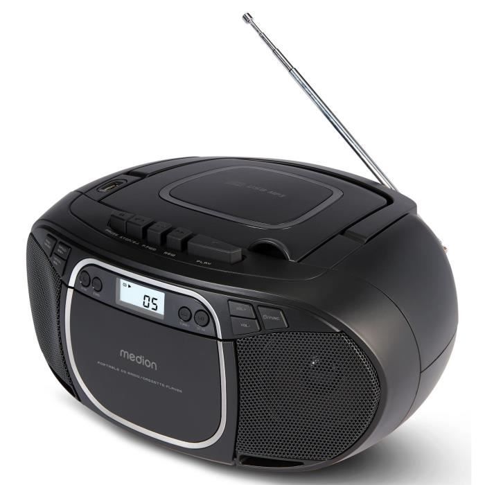 Radio CD - MEDION - FM - 2x2,2W RMS - Noir