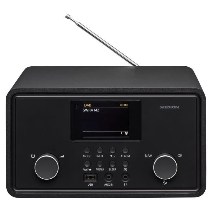 Radio Internet - MEDION - DAB - Bluetooth - 2x10W RMS - Noir