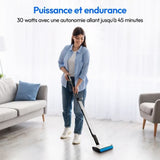 MEDION H10 Nettoyeur Sol Dur sans Fil - Rouleau Brosse - Réservoirs Eau Propre/Sale - Fonction Auto-Nettoyage - Écran LED