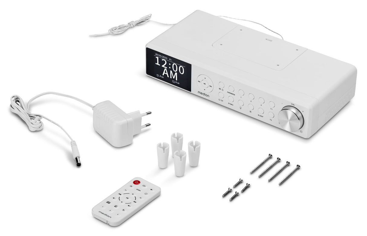 Radio de Cuisine - MEDION - DAB+ - 2x3W RMS - Blanc