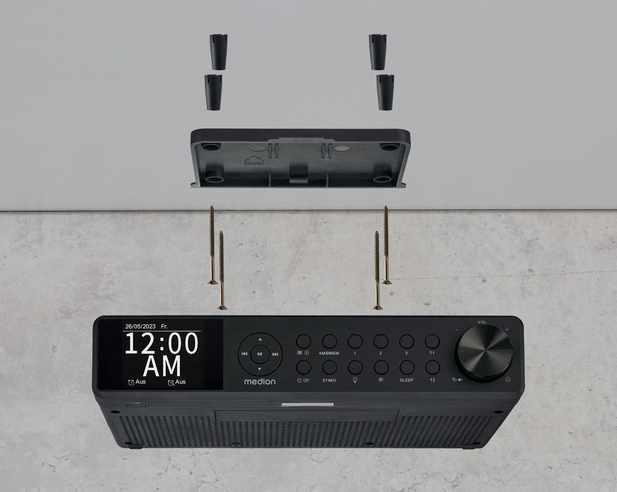 Radio de Cuisine - MEDION - DAB+ - 2x3W RMS - Noir