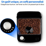 Cafetiere Filtre Digitale Isotherme avec Broyeur - MEDION - 1000W - 1,0L - Noir