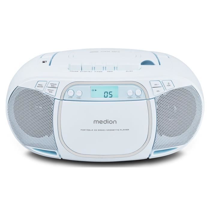 Radio CD - MEDION - FM - 2x2,2W RMS - Bleu