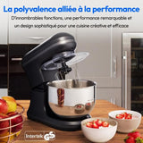 Robot pâtissier - MEDION - MD18420 - 1200 W - 5 L - 8 vitesses - Bol a glace - Noir