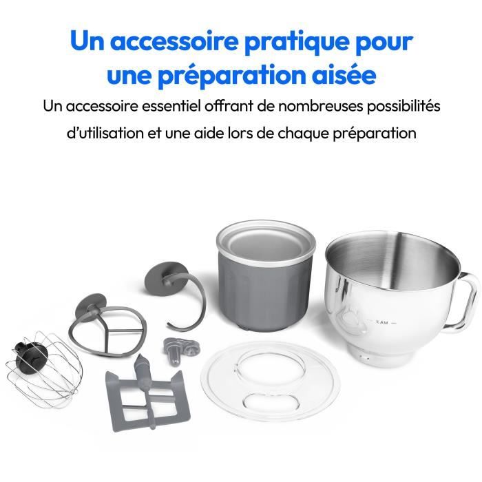 Robot pâtissier - MEDION - MD18420 - 1200 W - 5 L - 8 vitesses - Bol a glace - Noir