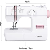Machine a Coudre - MEDION - SM 70 - 71W - 12 Points - 700 tr/min - LED - Rose