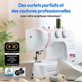 Machine a Coudre - MEDION - SM 60 - 62W - 24 Points + Points Doubles - 700 tr/min - LED - Rose