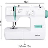 Machine a Coudre - MEDION - SM 70 - 71W - 12 Points - 700 tr/min – LED - Turquoise