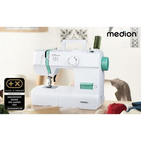 Machine a Coudre - MEDION - SM 70 - 71W - 12 Points - 700 tr/min – LED - Turquoise