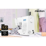 Machine a Coudre Numérique - MEDION - SD 36 - 38W - 270 Points - 700 tr/min - LED - Blanc