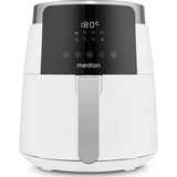 Friteuse a air chaud - MEDION - MD13030 - Digitale - Airfryer - 1500 watts - Minuterie 60 min - Jusqu'a 200°C - 4,7 L - Blanc