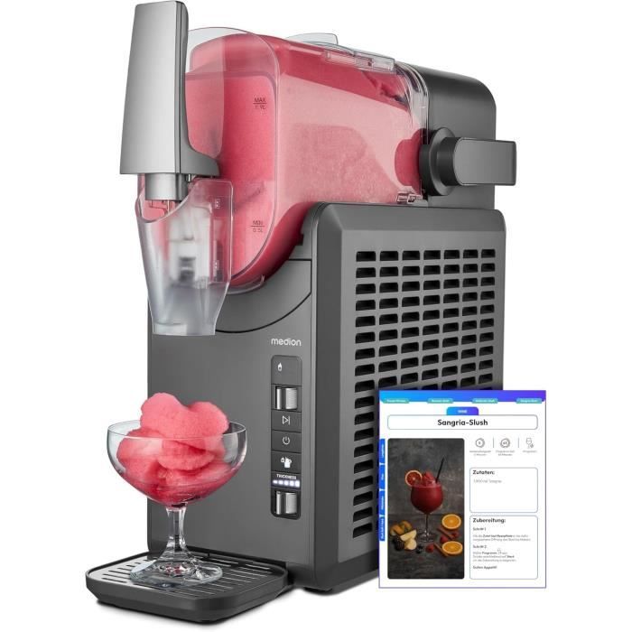 Machine a boissons glacées et granitées MEDION - MD12090 - Capacité 2,6L - 5 programmes - 200W