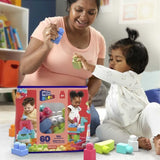 Mega Bloks - Sac Medium Rose 60 briques - Briques de construction  - 12 mois et + DCH54