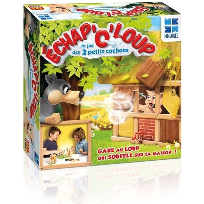 Echap O Loup - Le jeu des 3 petits cochons - Jeu de société enfant - MEGABLEU