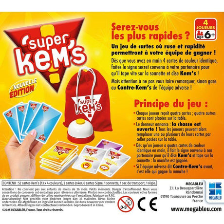 Super Kems petite boîte - Jeu de société - MEGABLEU - Des 6 ans