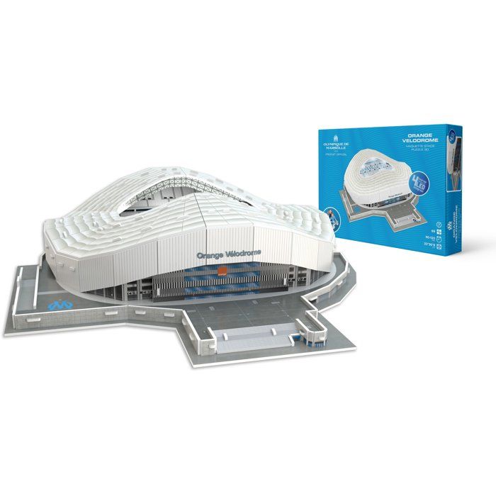 Puzzle 3D - MEGABLEU - Stade Olympique de Marseille - 70 pieces - LED - Des 7 ans