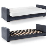 Canapé clic clac 3 places - Gris anthracite - Matelas 14 cm - 130 x 190 cm - MEGAN