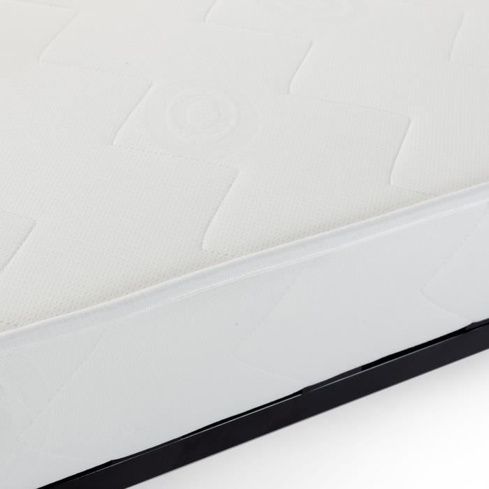 CanapÈ clic clac 3 places - Tissu gris - Matelas 17 cm - L223 x P96 x H 103 cm - MEGAN