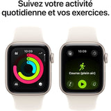 Apple Watch SE 3 GPS - 40mm - Boîtier Starlight Aluminium - Bracelet Starlight Sport Band - S/M