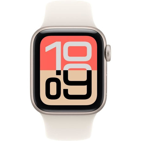Apple Watch SE 3 GPS - 40mm - Boîtier Starlight Aluminium - Bracelet Starlight Sport Band - S/M
