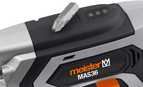 Visseuse sans fil - MEISTER - MAS36 - Batterie 3,6V Li-ion 2,0 Ah - Rotation 5 Nm - 220 tours/min - LED