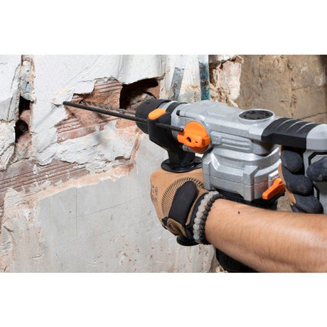 Marteau Perforateur - MEISTER - 1010 W - 230 V - 880 tr/min - Revetement anti-dérapant - Câble 3 m  - 1 clé + 1 poignée latéral