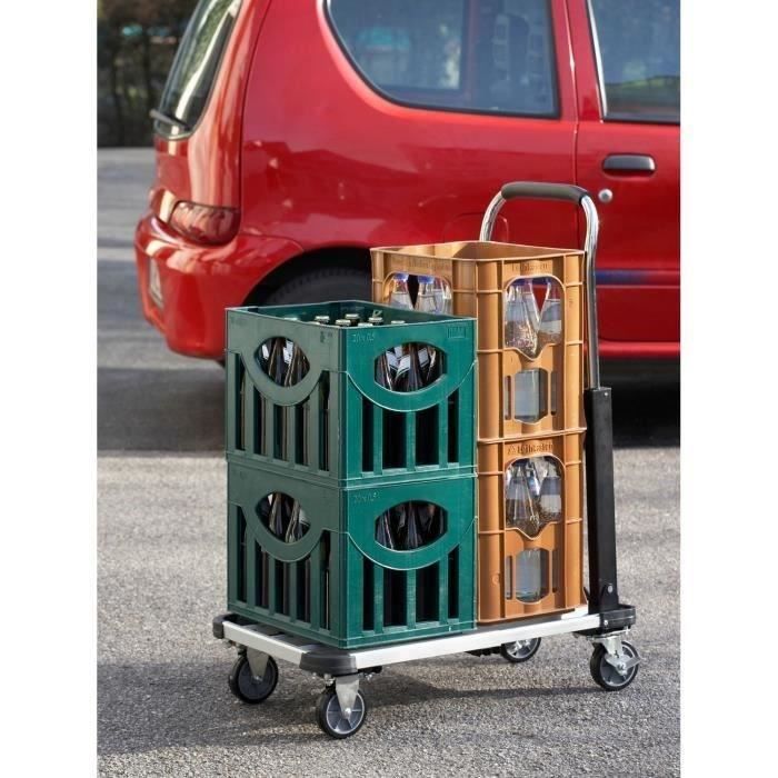 MEISTER Chariot plate forme pliant aluminium 150kg