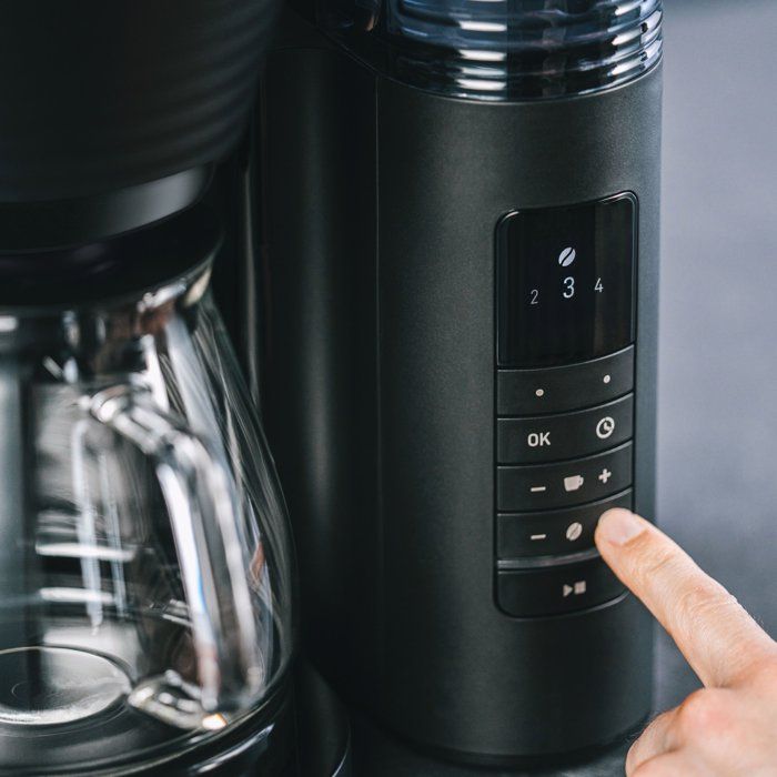 Cafetiere filtre avec moulin intégré - MELITTA - Aromafresh Glass Pro 1030-01 - 10 tasses - 1?130 W - Noir
