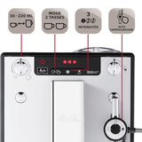 Machine a cafÈ expresso avec broyeur MELITTA Solo & Perfect Milk E957-203 - Argent - 15 bars - 1400 Watts