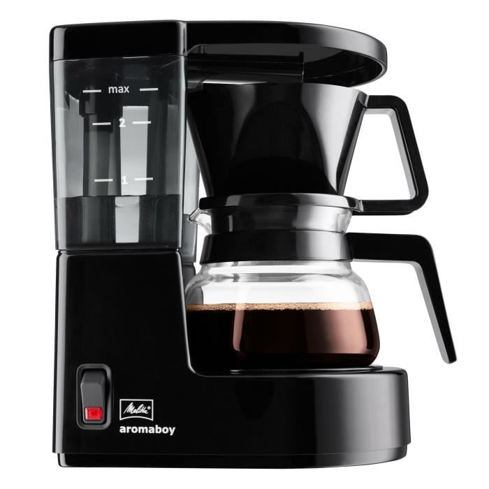 Cafetiere a filtre MELITTA Aromaboy 1015-02 Noir - 2 tasses - 500W - Verseuse en verre