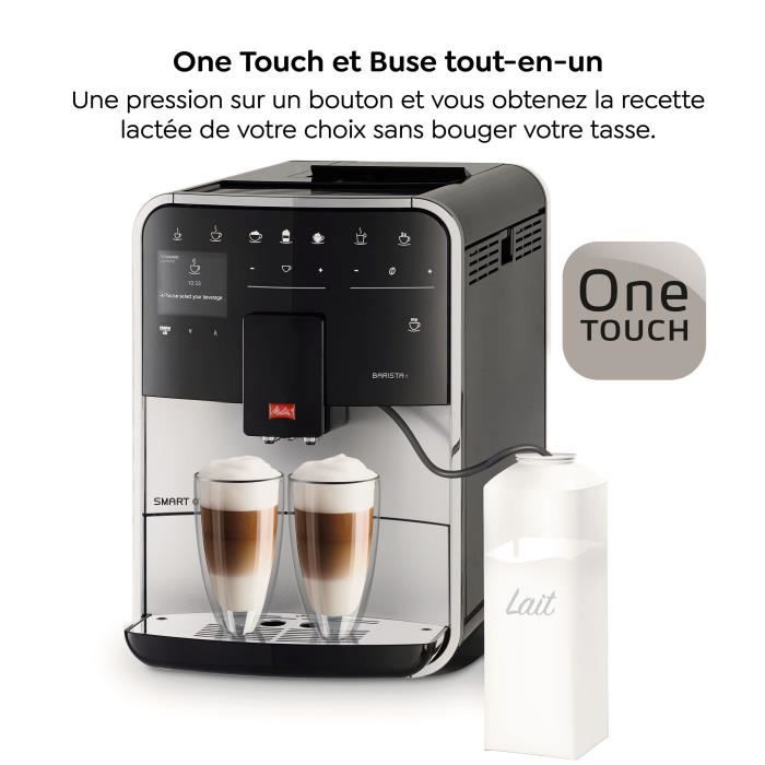Machine a Café a Grain MELITTA Barista T Smart - Argent (sans réservoir lait)
